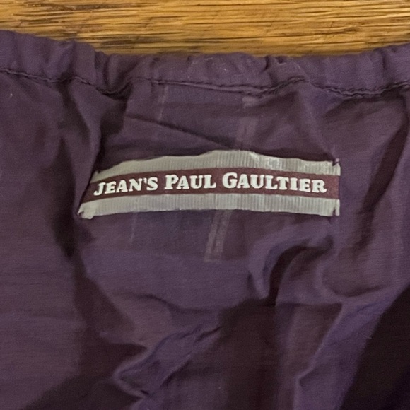 Jean Paul Gaultier Jeans Purple Striped Pleated Blouse - Picture 4 of 6